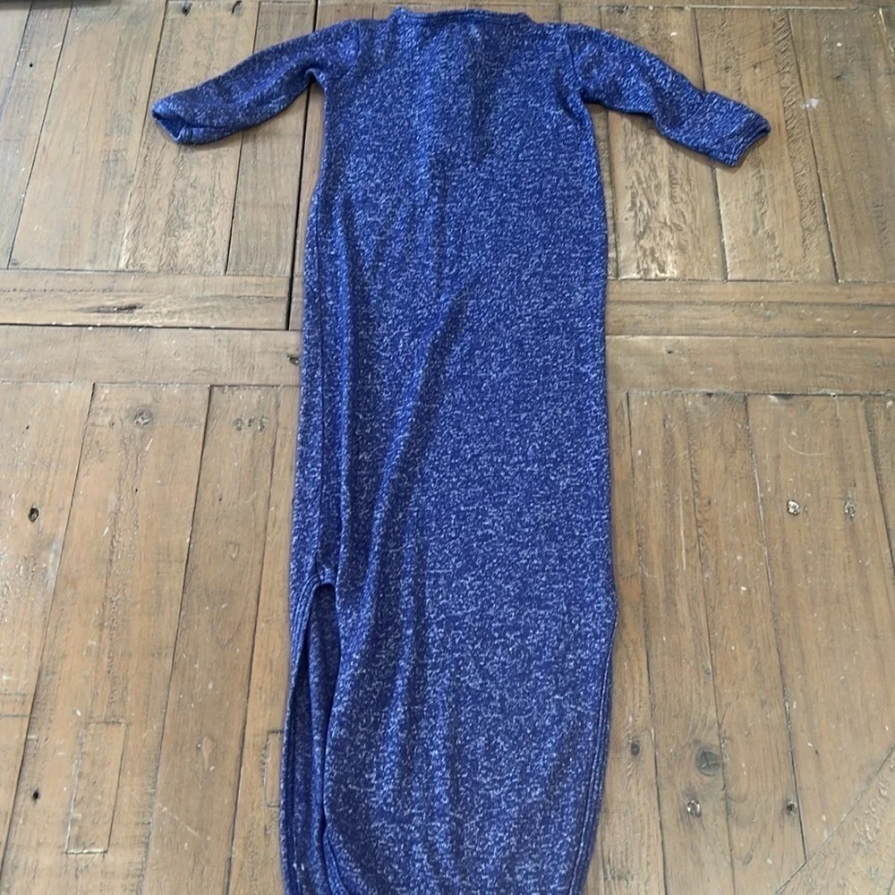 Lou Lou & company Heathered blue knotted down sleeper 3-6 months